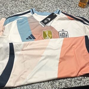 Adidas Pastel Soccer Jersey with Logos